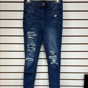 American Eagle Outfitters High-Rise Distressed Skinny Jeans